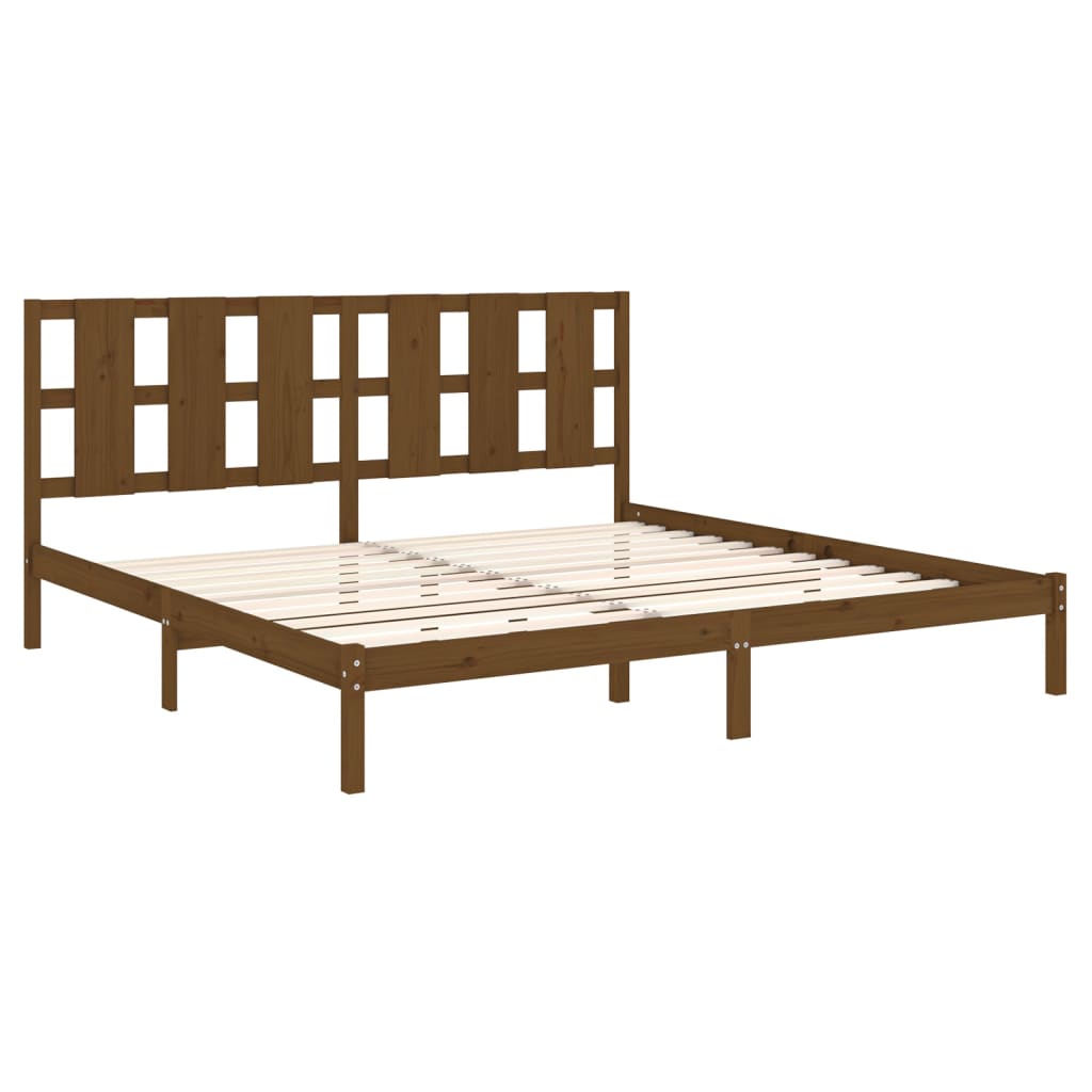 Okvir za krevet od masivne borovine boja meda 200 x 200 cm