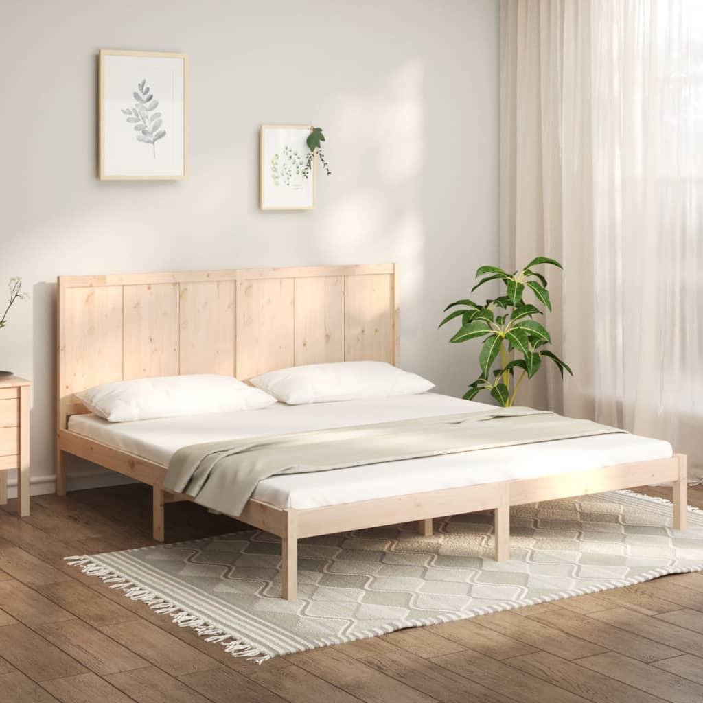 Okvir kreveta bez madraca 200 x 200 cm od masivne borovine