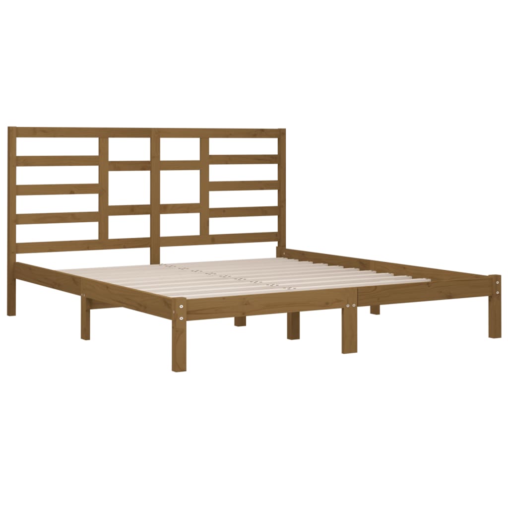 Okvir za krevet od masivne borovine boja meda 200 x 200 cm