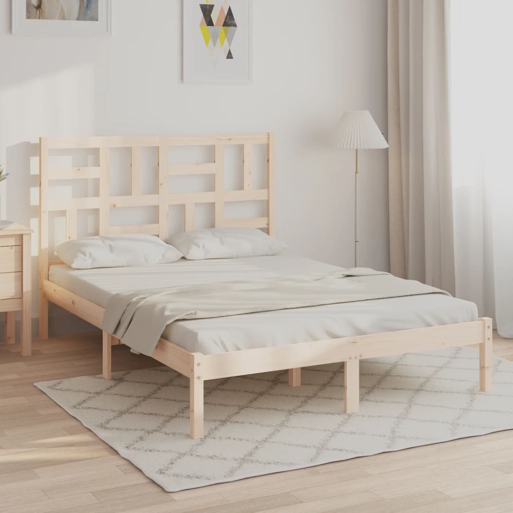 Okvir za krevet od masivnog drva 135 x 190 cm bračni