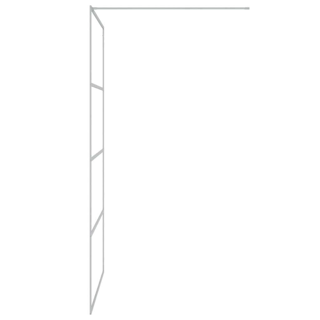 Pregrada za tuš srebrna 115 x 195 cm s prozirnim staklom ESG