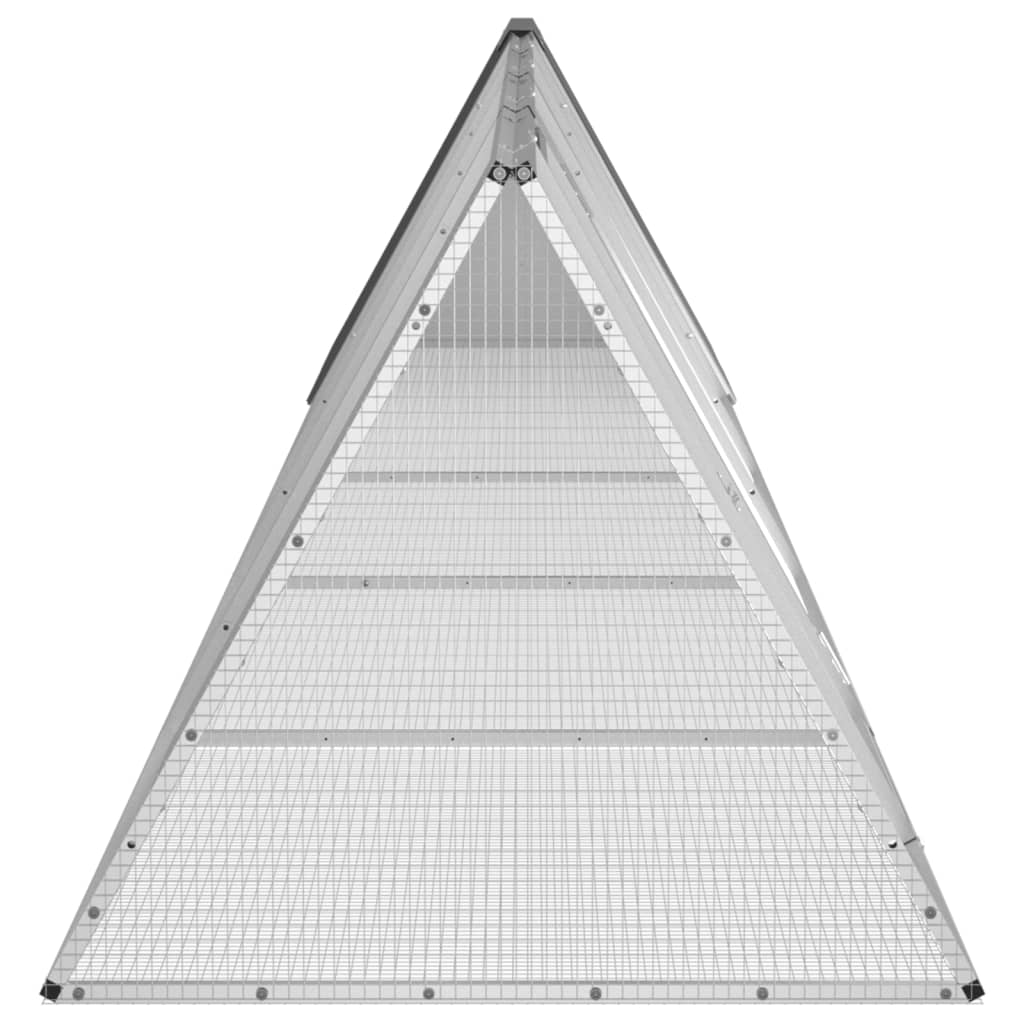 Kavez za zečeve antracit 504,5x80,5x71 cm pocinčani čelik