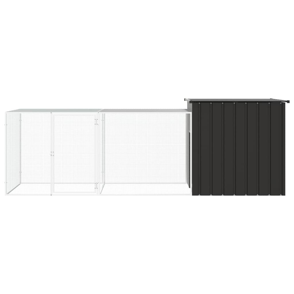 Kavez za kokoši antracit 300x91x100 cm pocinčani čelik