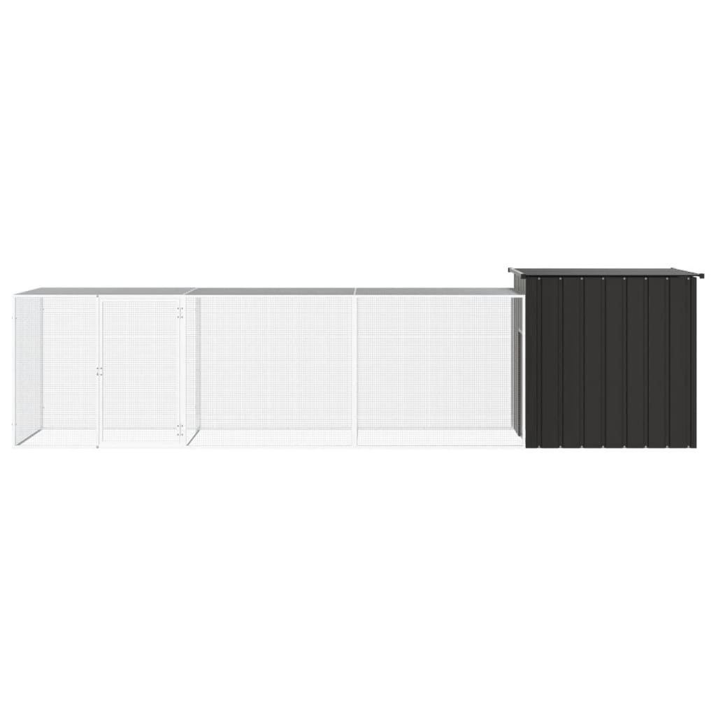 Kavez za kokoši antracit 400x91x100 cm pocinčani čelik