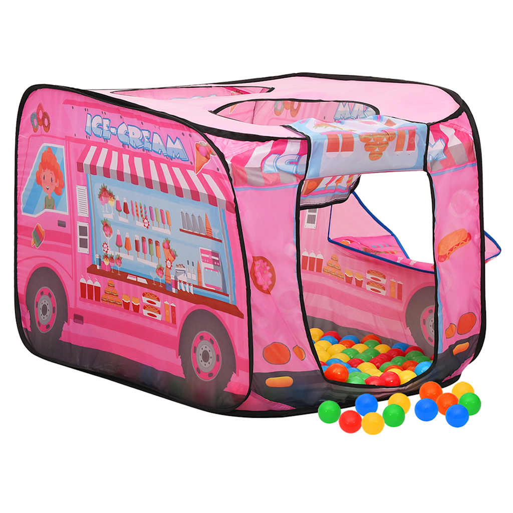 Dječji šator za igru s 250 loptica ružičasti 70 x 112 x 70 cm