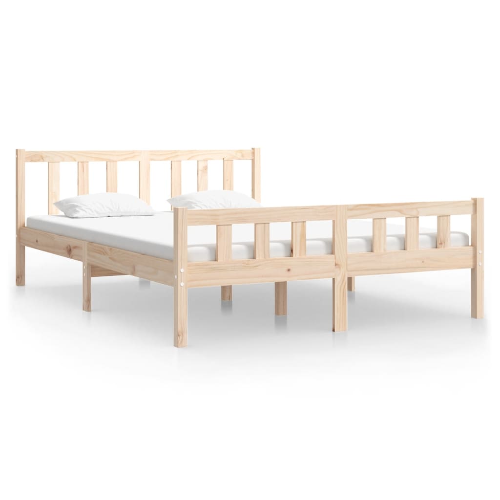 Okvir za krevet od masivnog drva 120 x 190 cm mali bračni