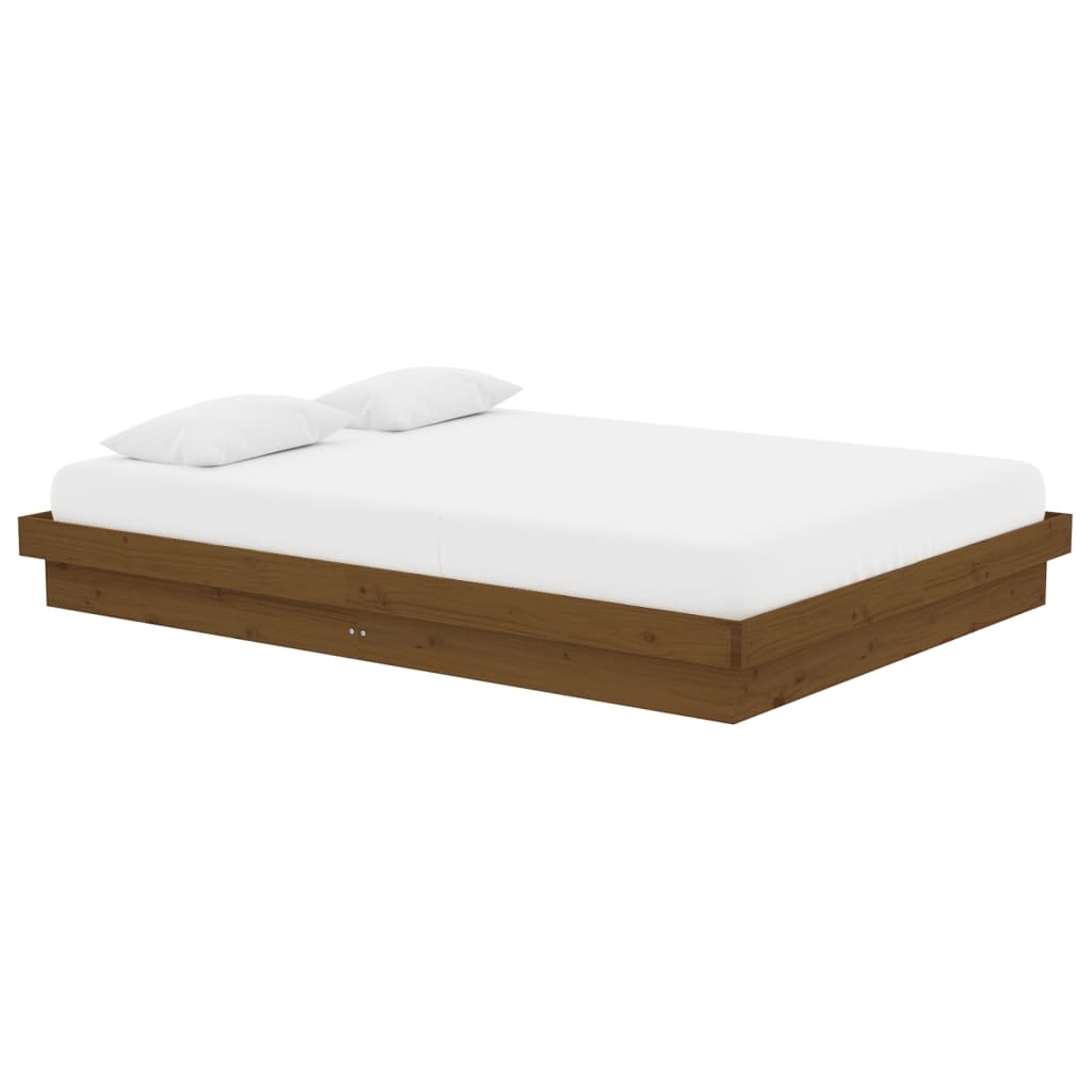 Okvir za krevet masivno drvo boja meda 135 x 190 cm bračni