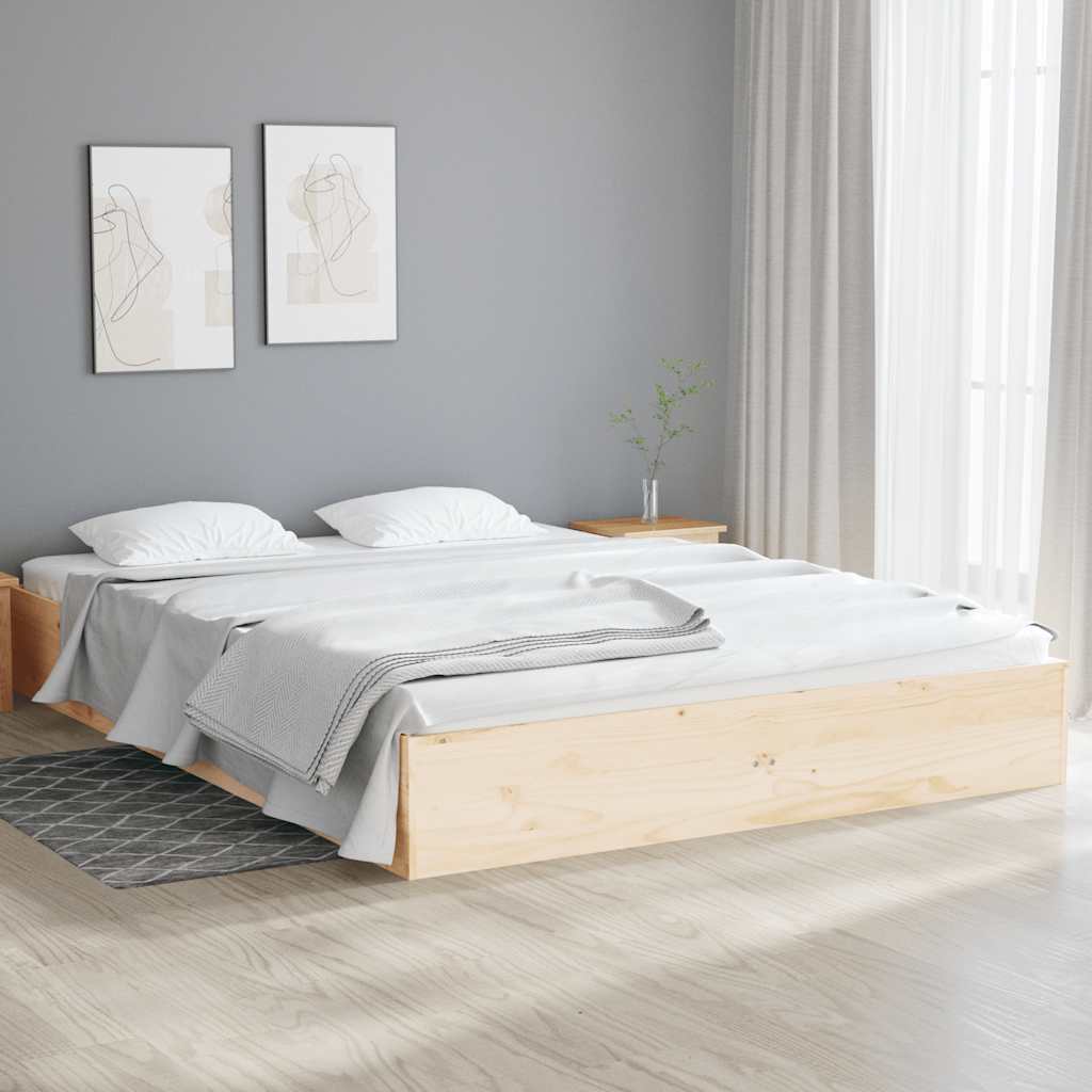 Okvir za krevet od masivnog drva 140 x 190 cm
