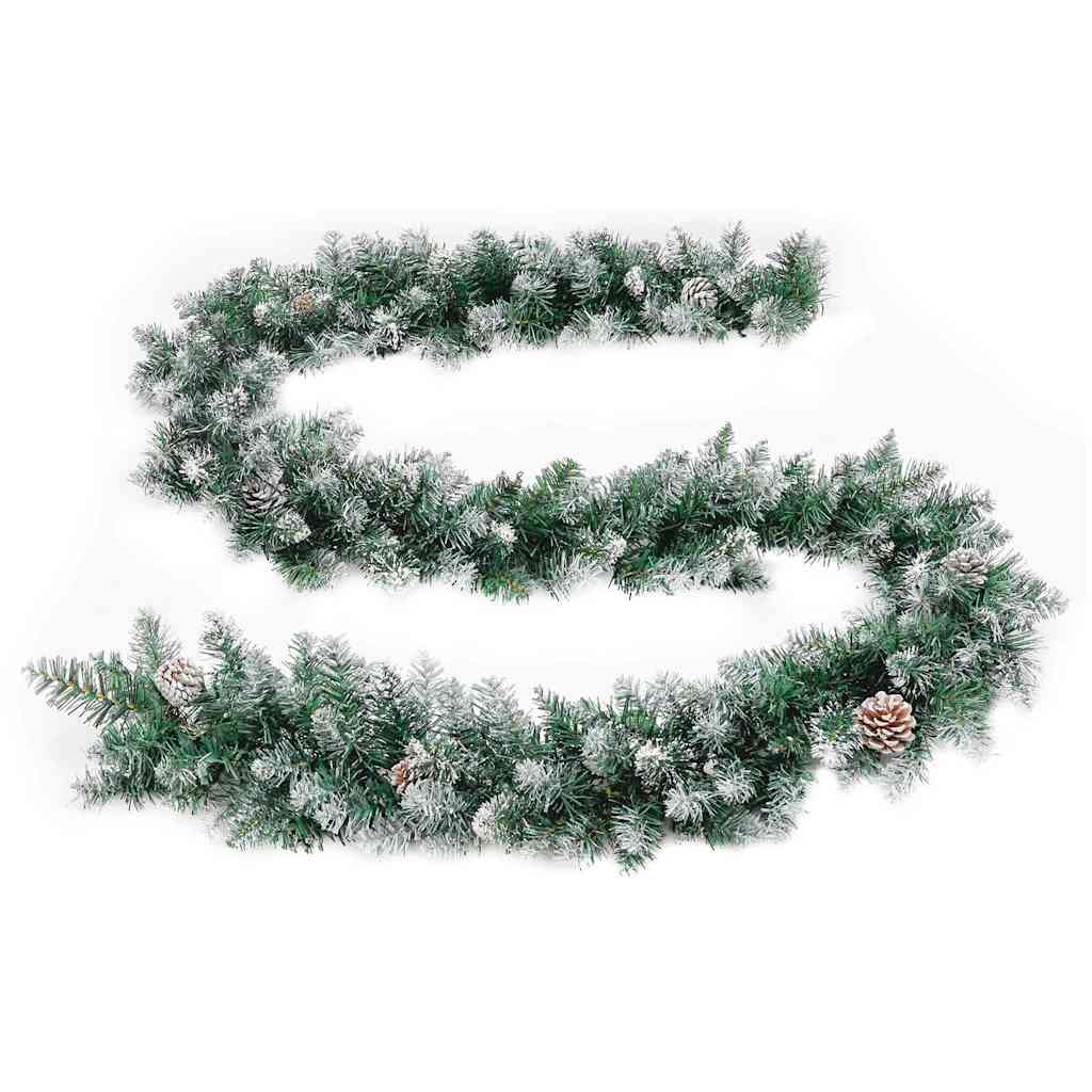 Božićna girlanda s LED svjetlima zelena 5,2 m PVC