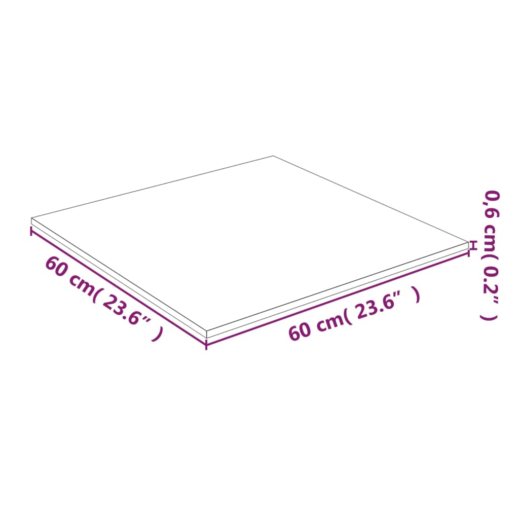 Prozirna stolna ploča 60x60 cm od kaljenog stakla