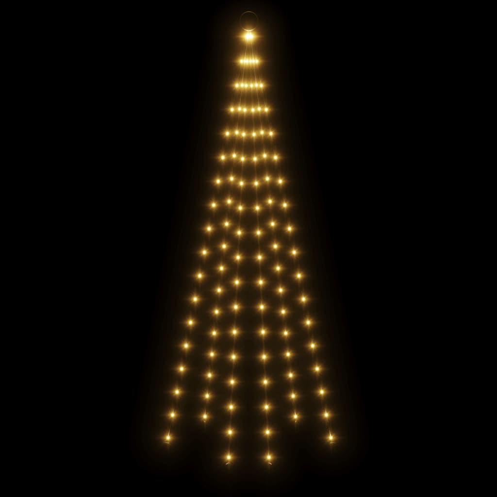 Božićno drvce na stijegu 108 LED žarulja tople bijele 180 cm