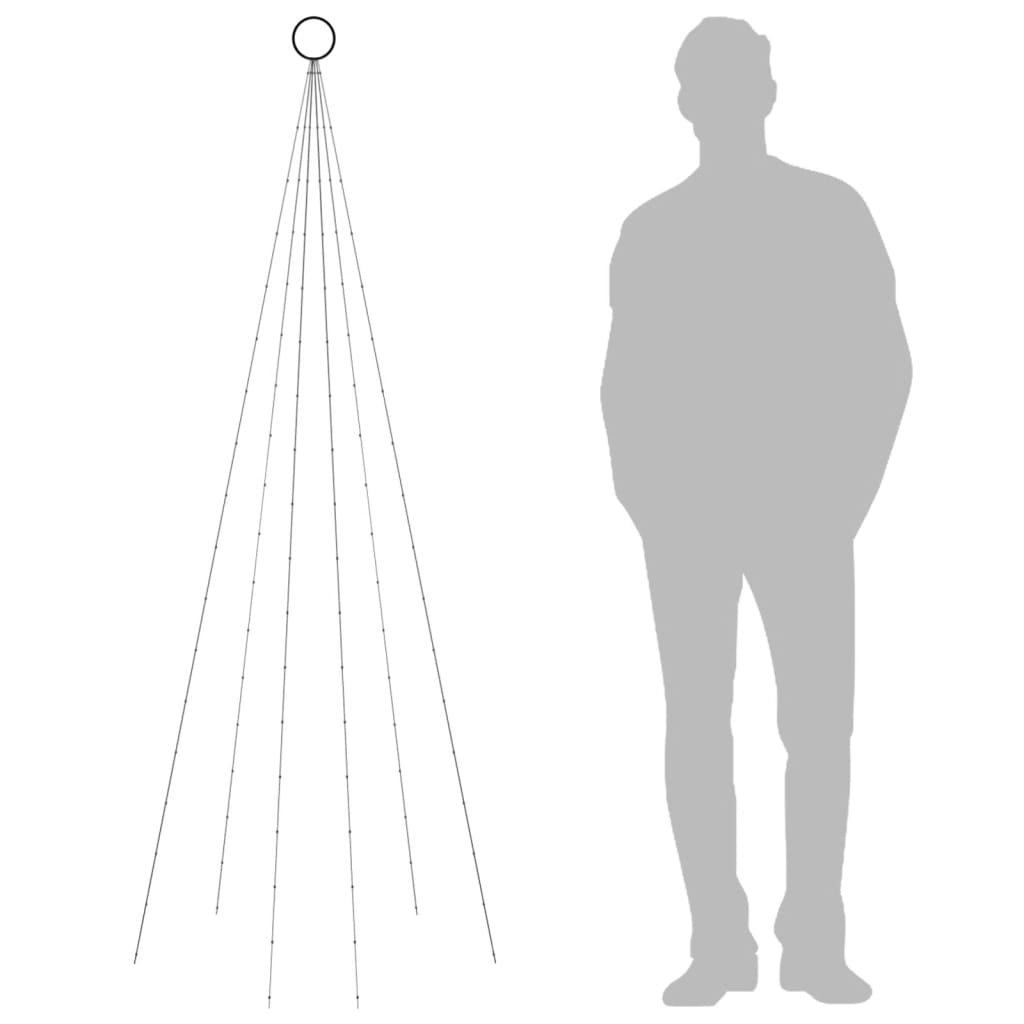 Božićno drvce na stijegu 108 LED žarulja tople bijele 180 cm