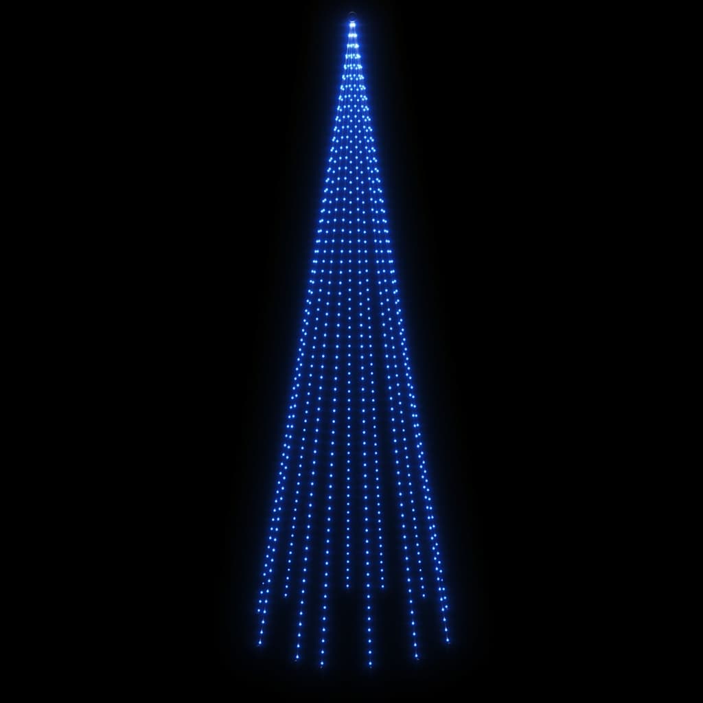 Božićno drvce na stijegu 732 LED žarulje plave 500 cm