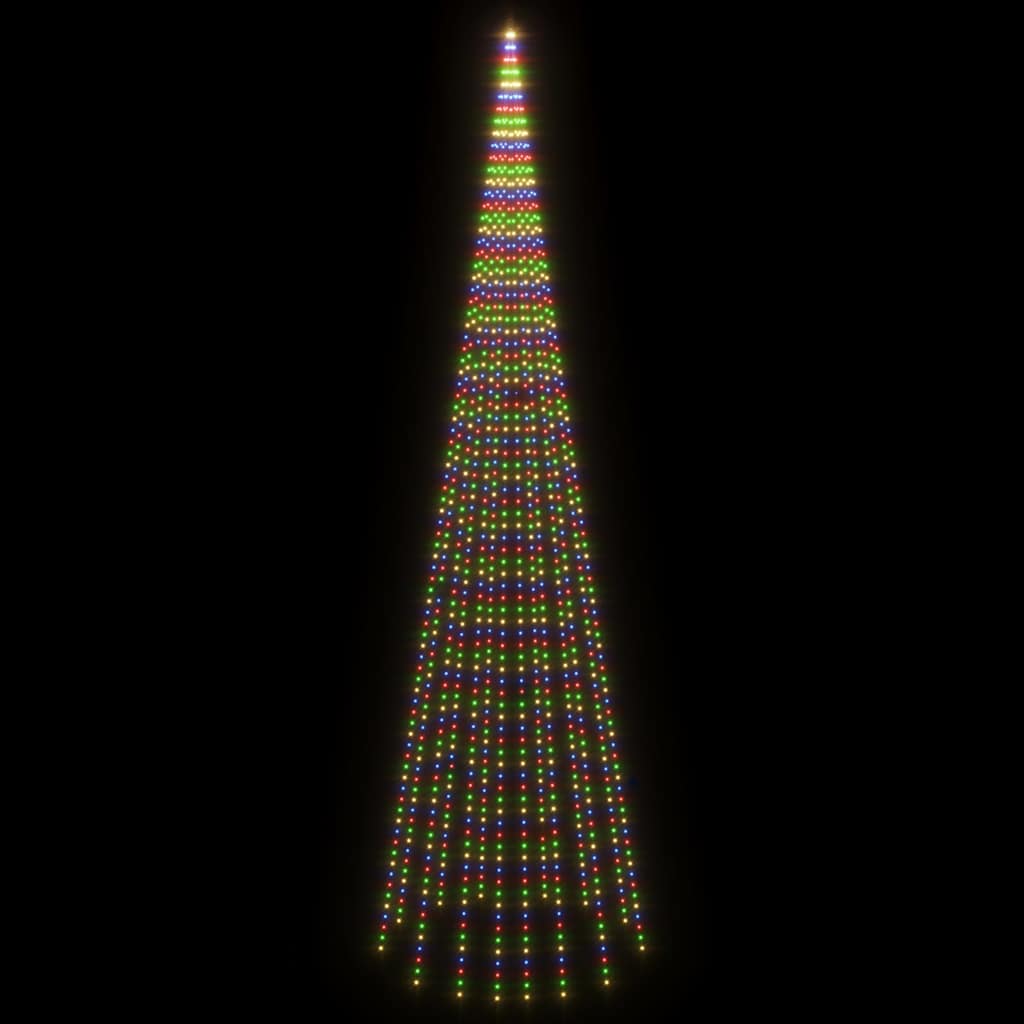 Božićno drvce na stijegu 1134 LED žarulje šarene 800 cm