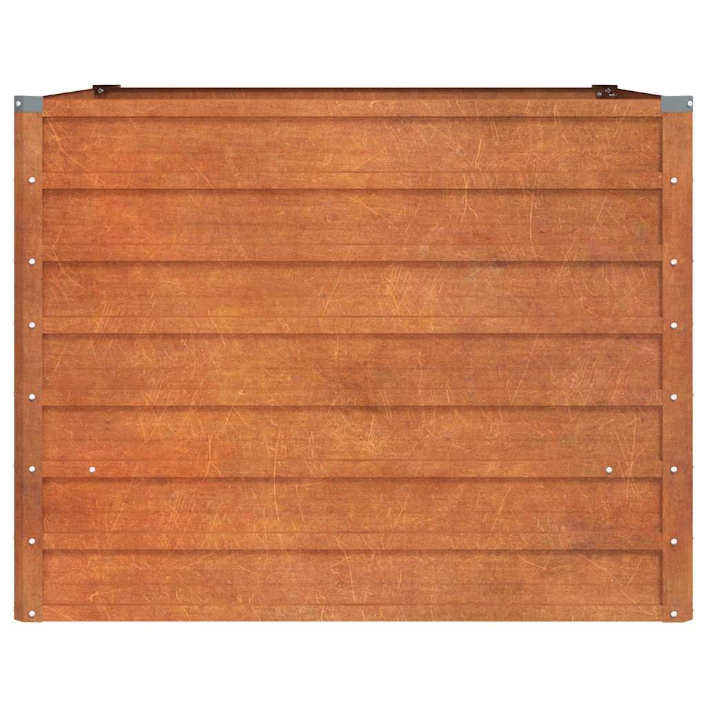 Povišena vrtna gredica boja hrđe 100x100x77 cm čelik COR-TEN