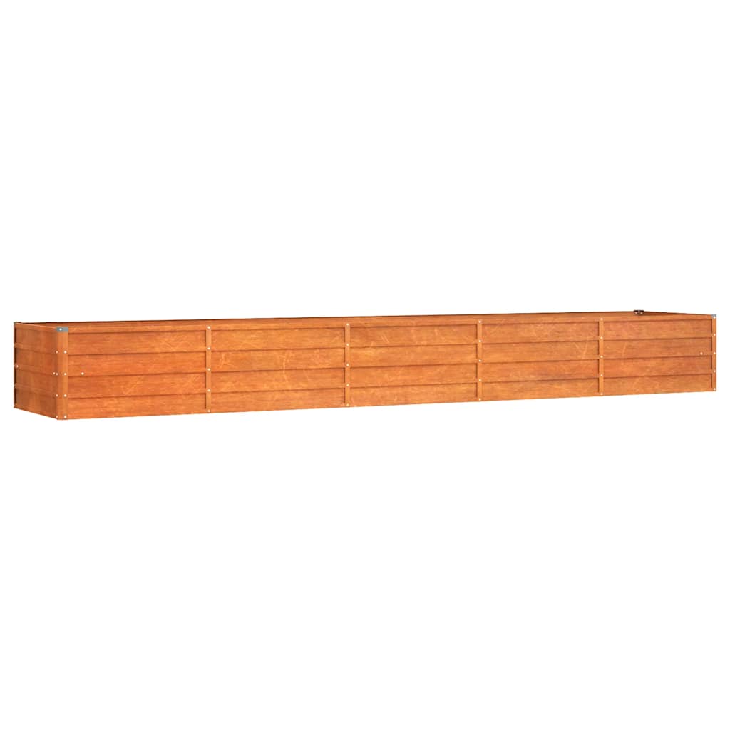 Povišena vrtna gredica boja hrđe 400 x 80 x 45 cm čelik COR-TEN