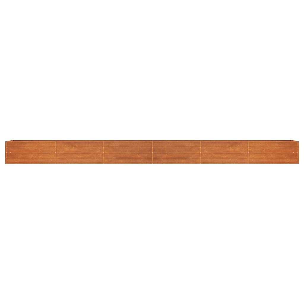 Povišena vrtna gredica boja hrđe 600 x 80 x 45 cm čelik COR-TEN