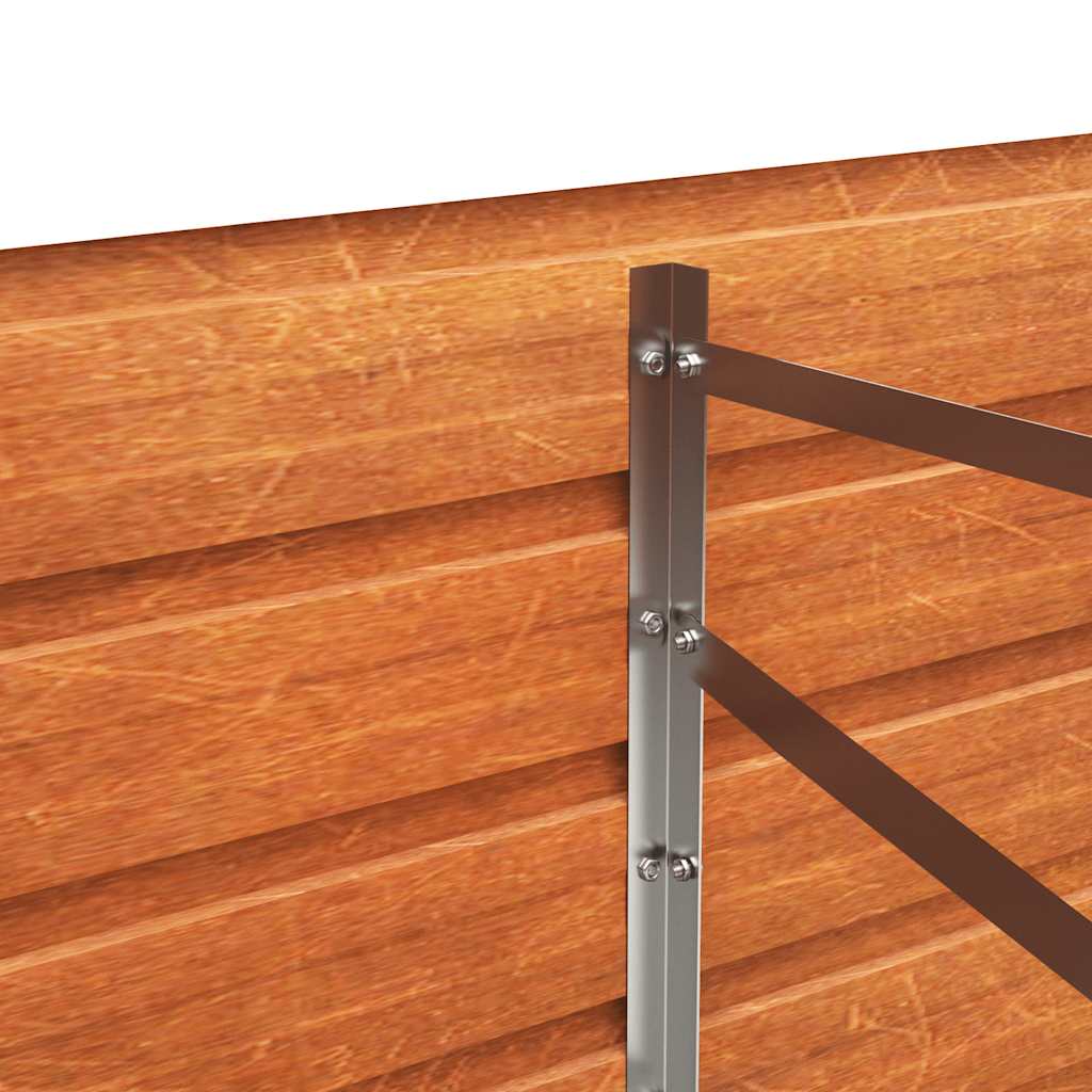 Povišena vrtna gredica boja hrđe 600 x 80 x 45 cm čelik COR-TEN