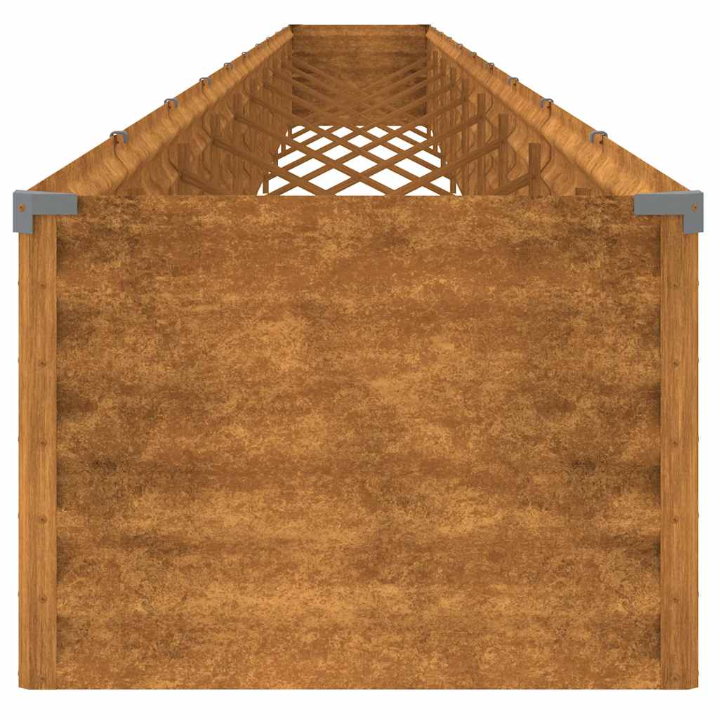 Povišena vrtna gredica 960 x 50 x 36 cm od čelika COR-TEN