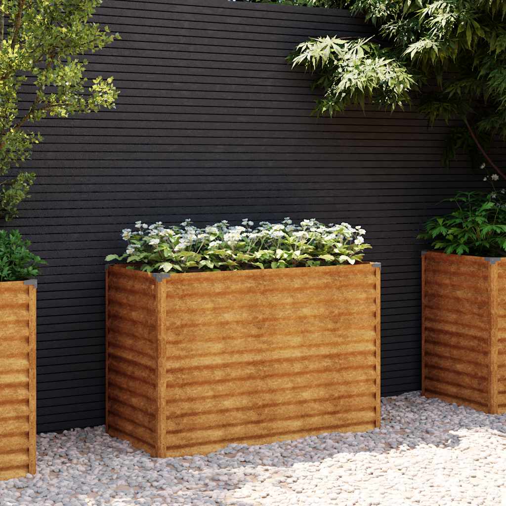 Povišena vrtna gredica 100x50x69 cm Corten čelik