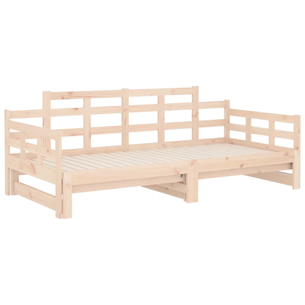 Dnevni ležaj na izvlačenje od masivne borovine 2 x (80x200) cm