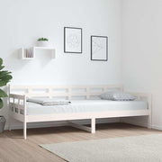 Dnevni ležaj bijeli 80 x 200 cm od masivne borovine