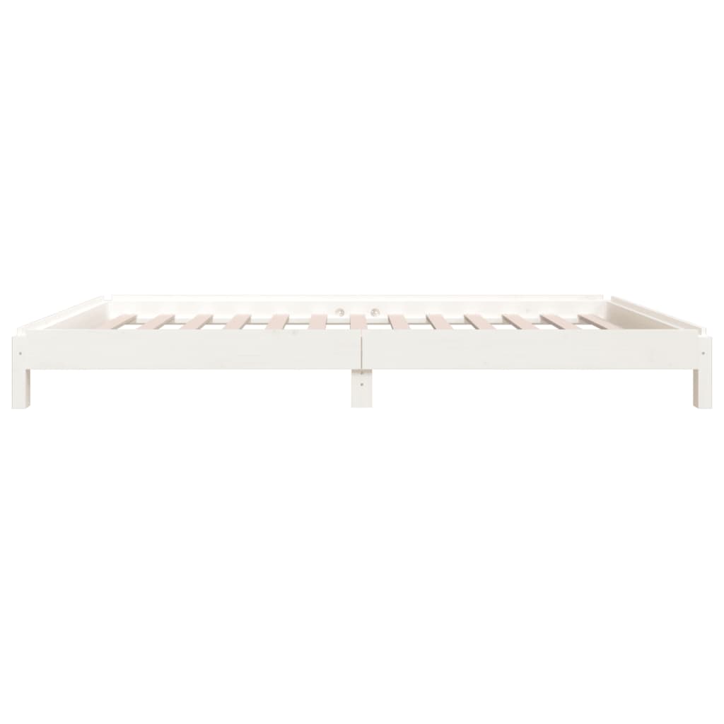 Složivi krevet bijeli 90x190 cm od masivne borovine