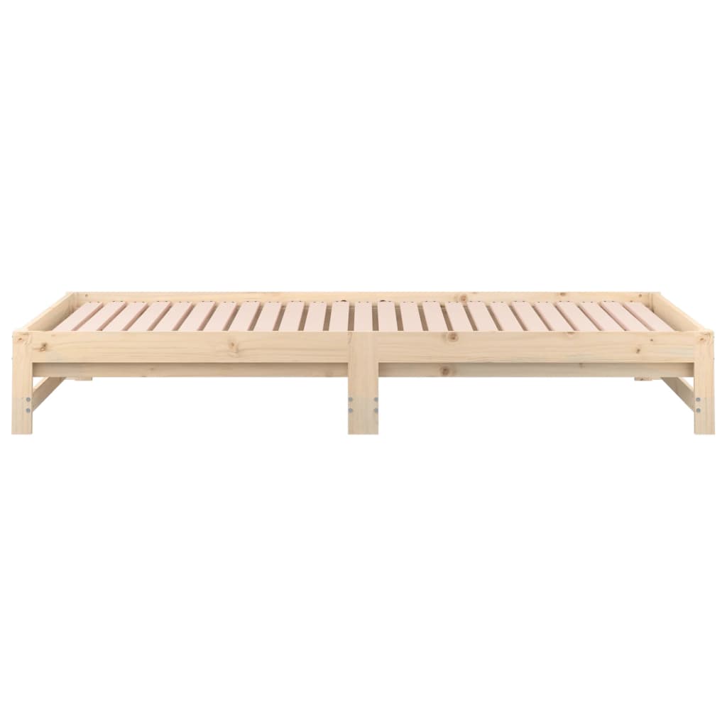 Dnevni ležaj na izvlačenje 2 x (90 x 200) cm masivna borovina