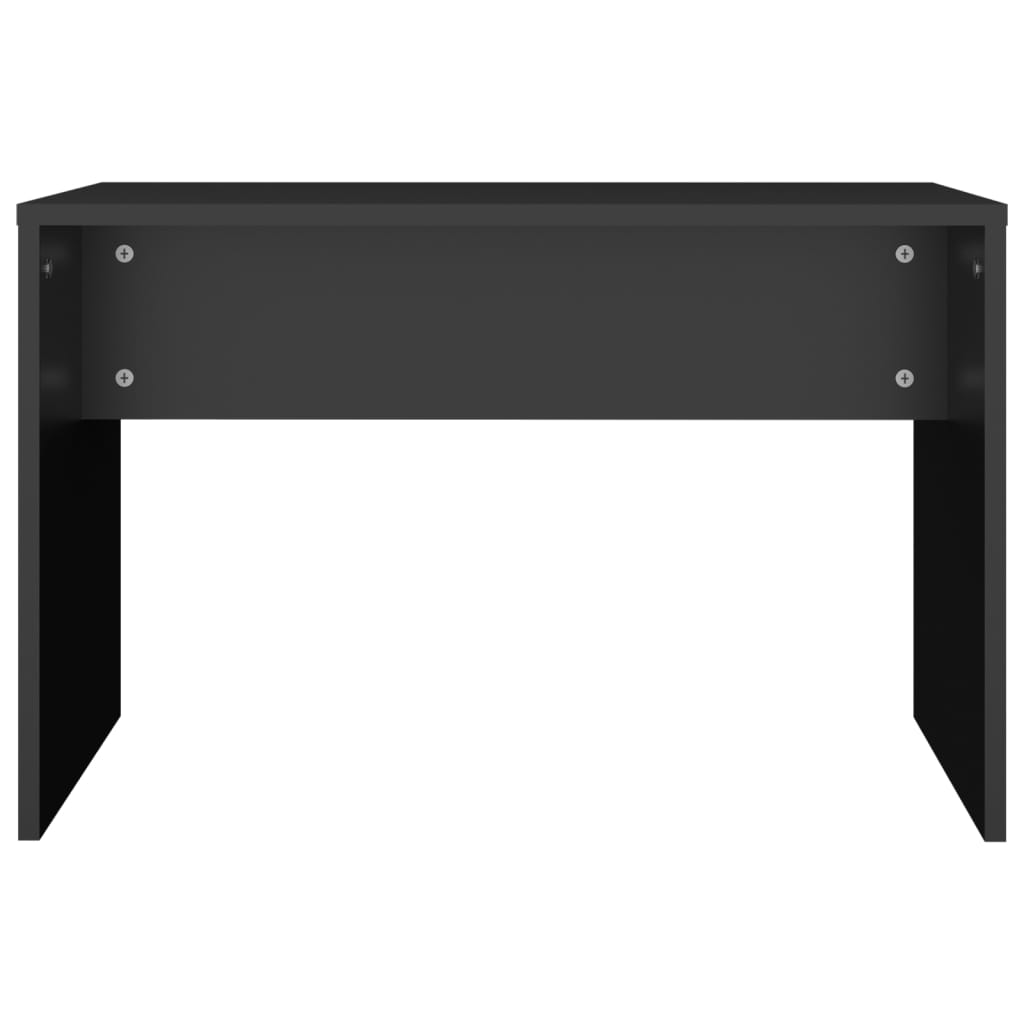 Toaletni stolac crni 70 x 35 x 45 cm od konstruiranog drva