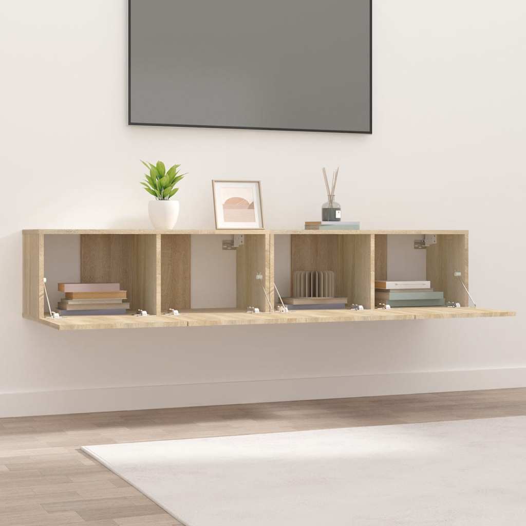 TV ormarići 2 kom boja hrasta 80x30x30 cm od konstruiranog drva