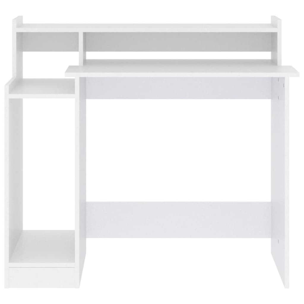 Radni stol s LED svjetlima bijeli 97x45x90 cm konstruirano drvo