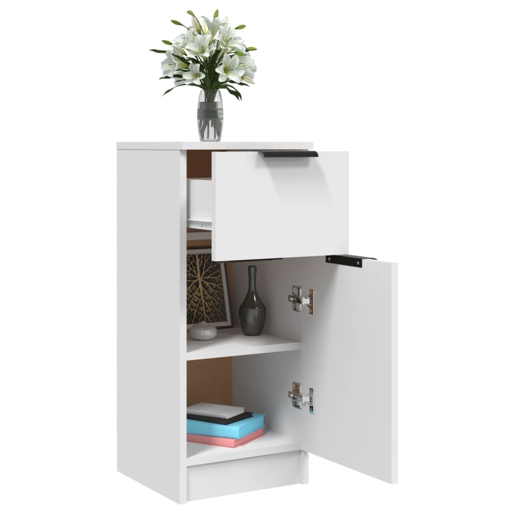 Komode 2 kom bijele 30 x 30 x 70 cm od konstruiranog drva