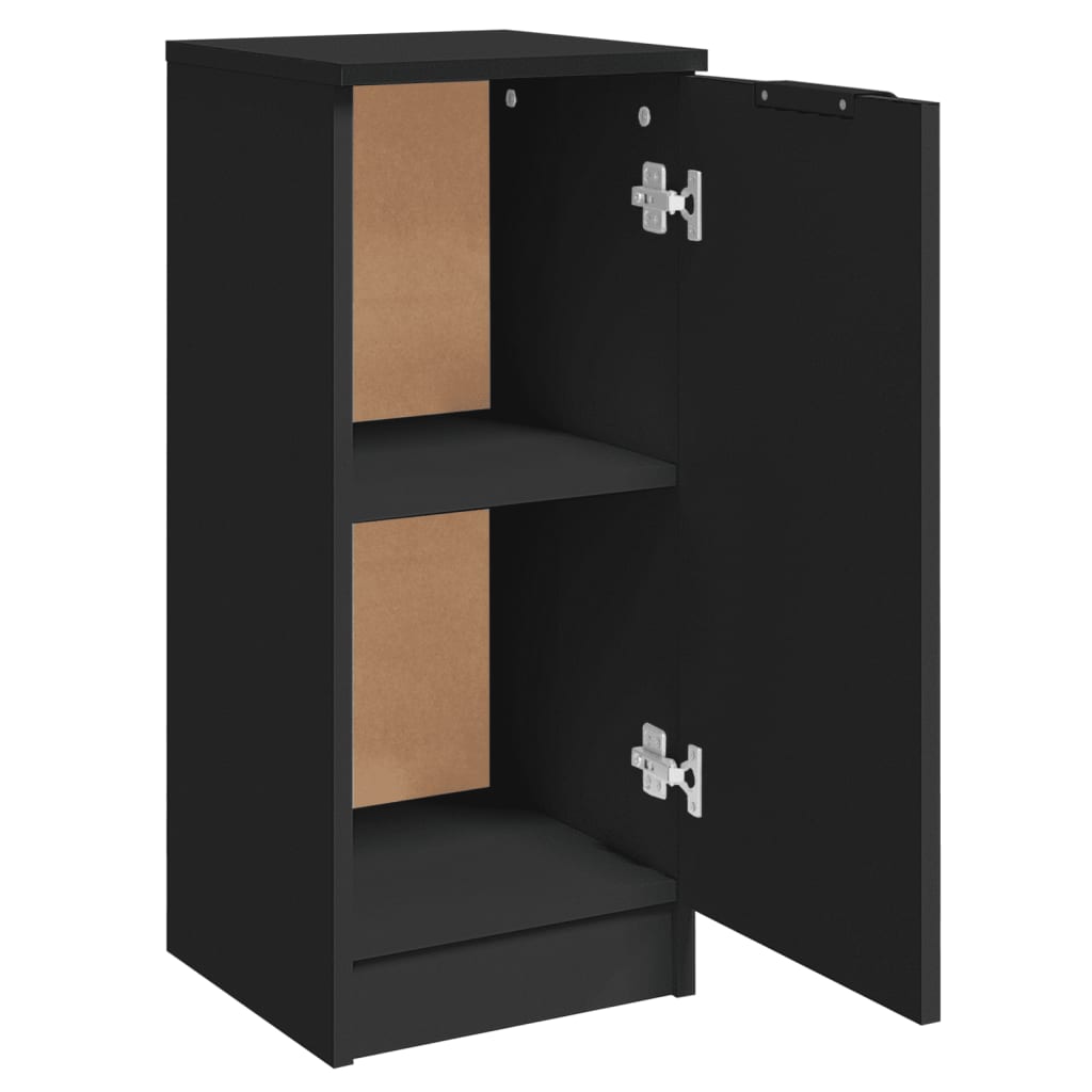Komode 2 kom crne 30 x 30 x 70 cm od konstruiranog drva