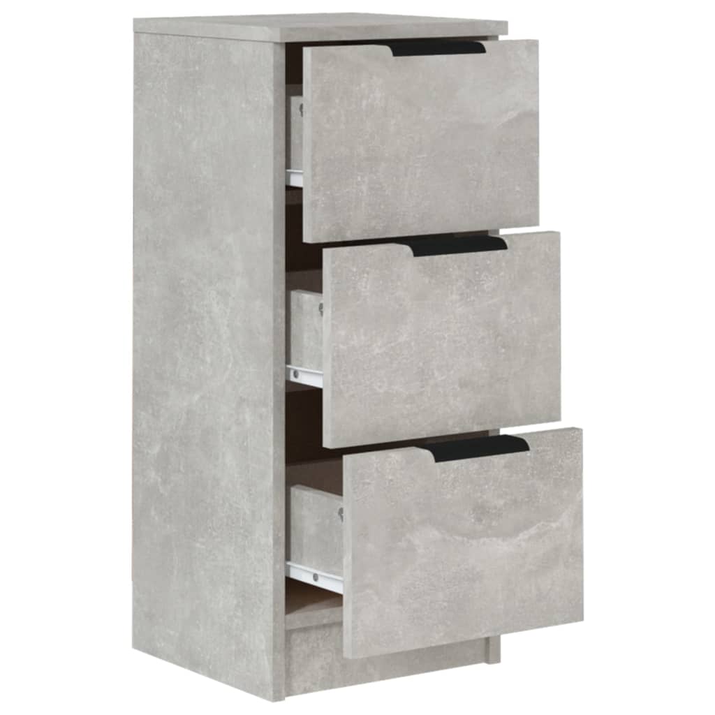 Komode 2 kom siva boja betona 30 x 30 x 70 cm konstruirano drvo