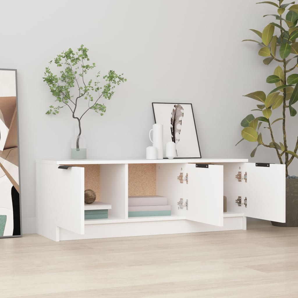TV ormarić bijeli 102 x 35 x 36,5 cm od konstruiranog drva