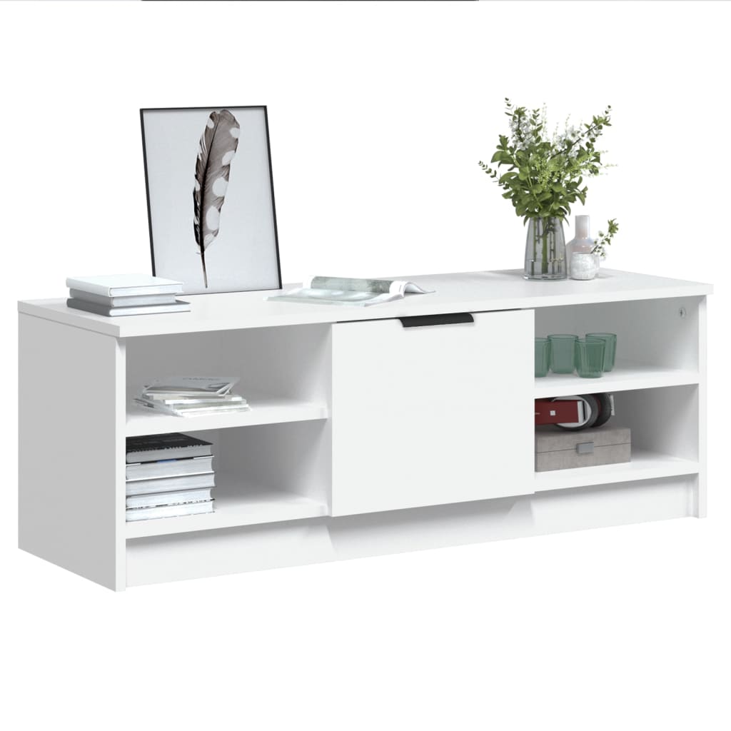 TV ormarić bijeli 102 x 35,5 x 36,5 cm od konstruiranog drva