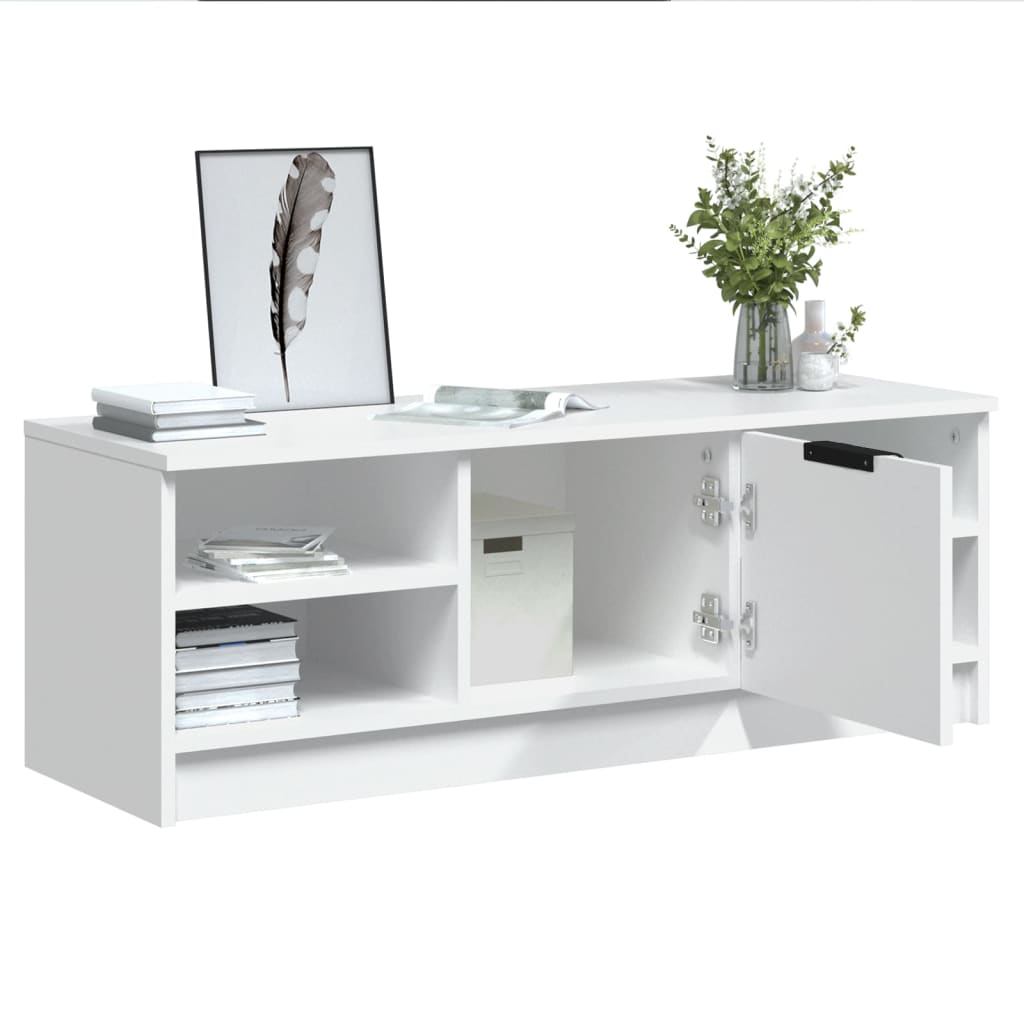 TV ormarić bijeli 102 x 35,5 x 36,5 cm od konstruiranog drva