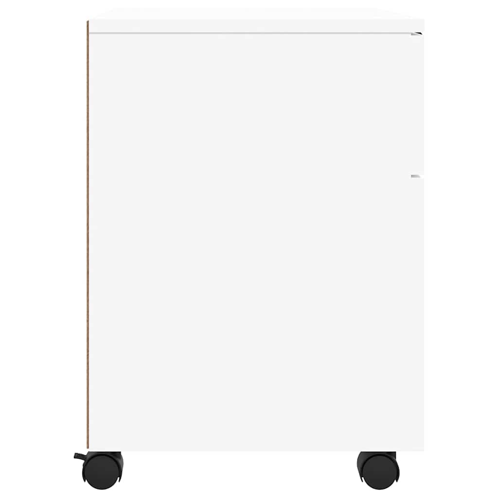 Mobilni ormarić za spise s kotačima bijeli 45 x 38 x 54 cm drvo