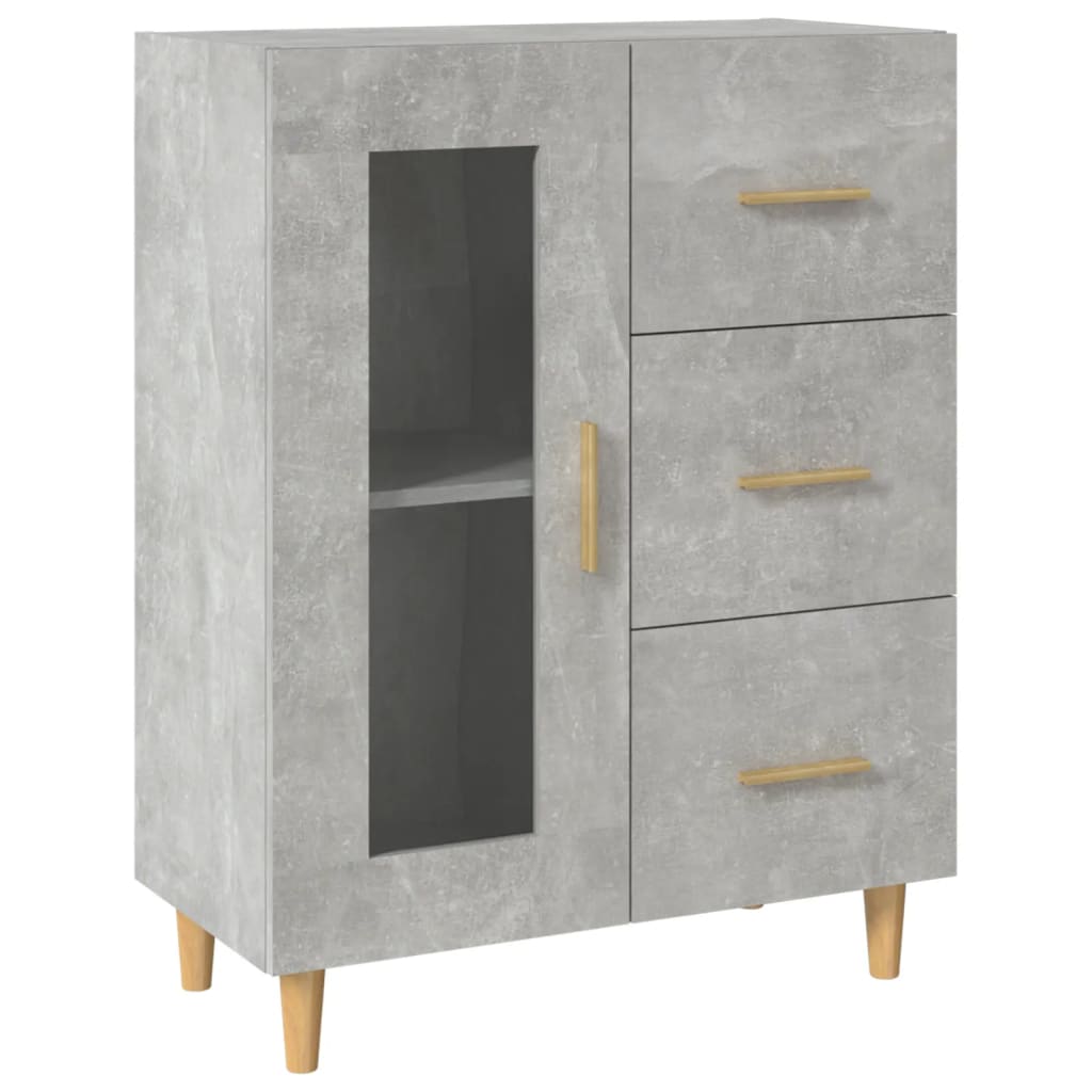 Komoda siva boja betona 69,5x34x90 cm od konstruiranog drva