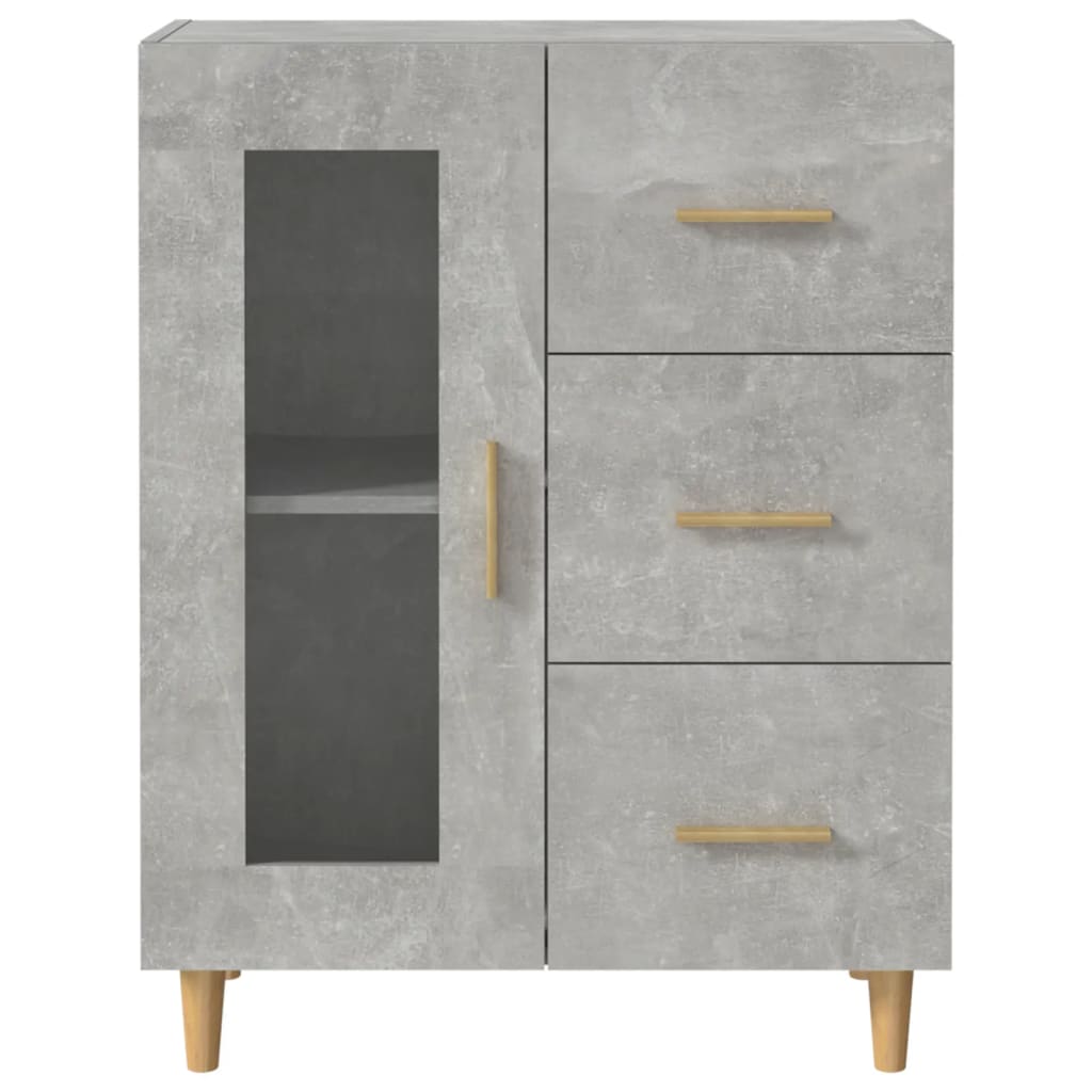 Komoda siva boja betona 69,5x34x90 cm od konstruiranog drva
