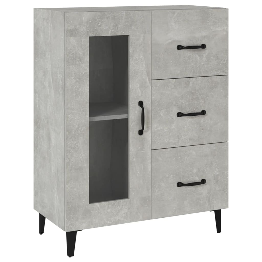 Komoda siva boja betona 69,5x34x90 cm od konstruiranog drva