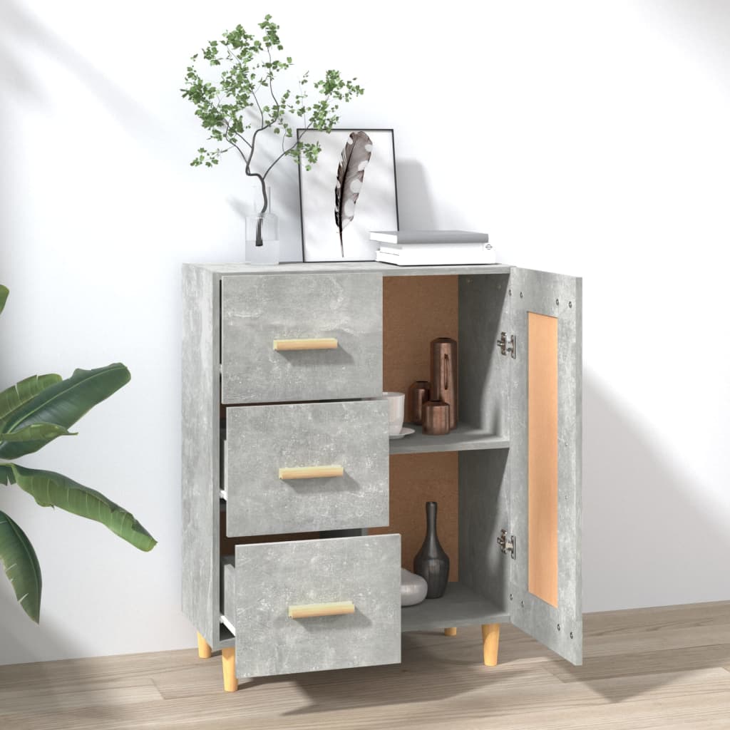 Komoda siva boja betona 69,5 x 34 x 90 cm od konstruiranog drva