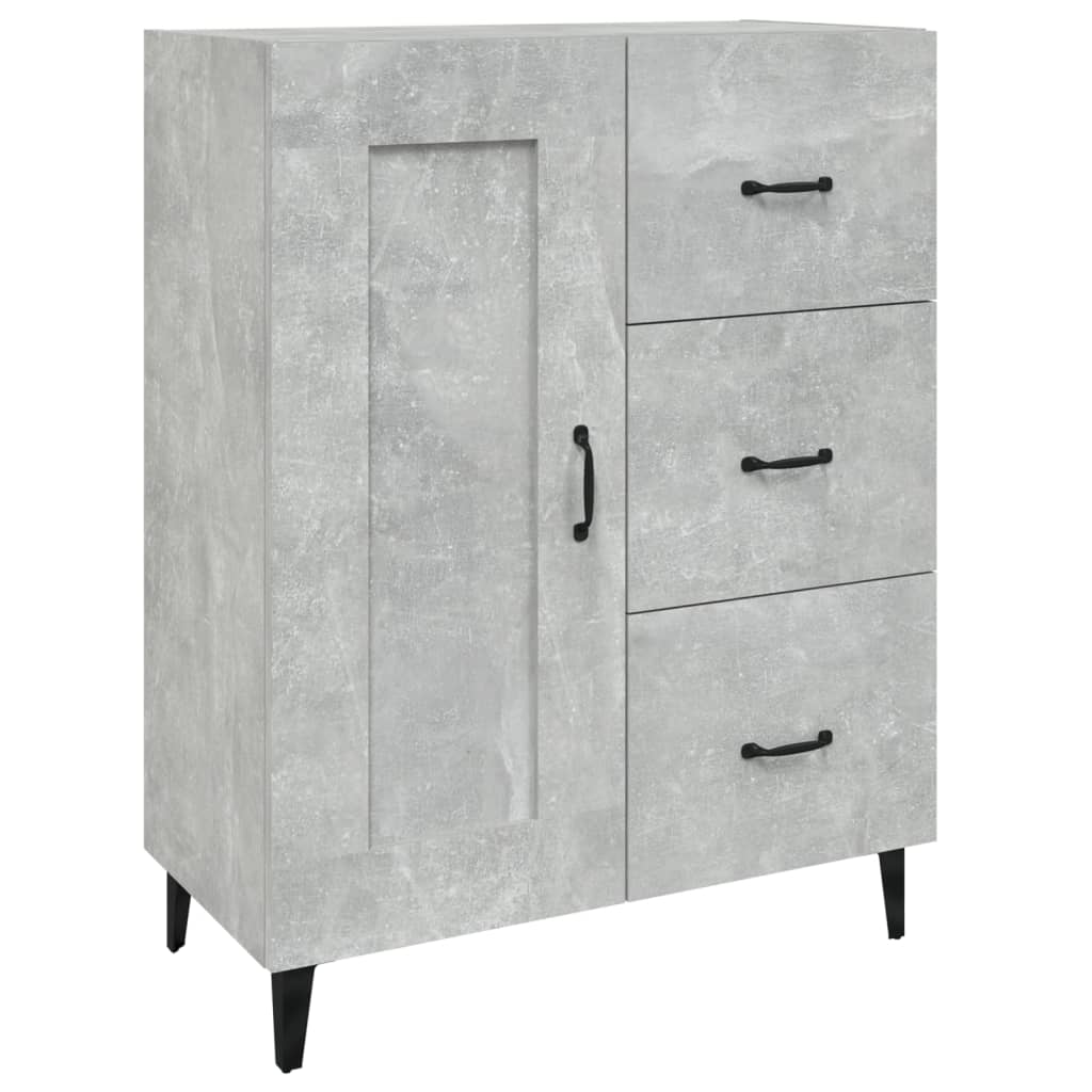 Komoda siva boja betona 69,5 x 34 x 90 cm od konstruiranog drva