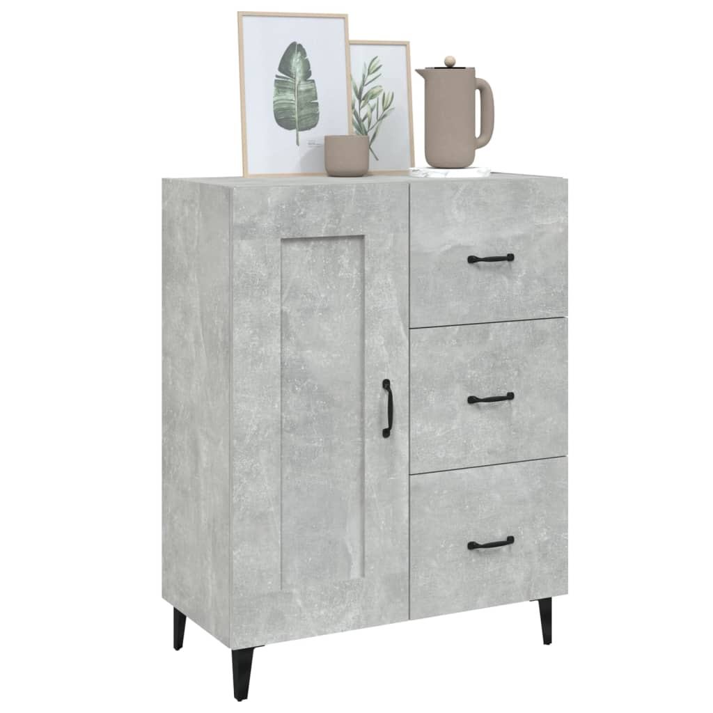 Komoda siva boja betona 69,5 x 34 x 90 cm od konstruiranog drva