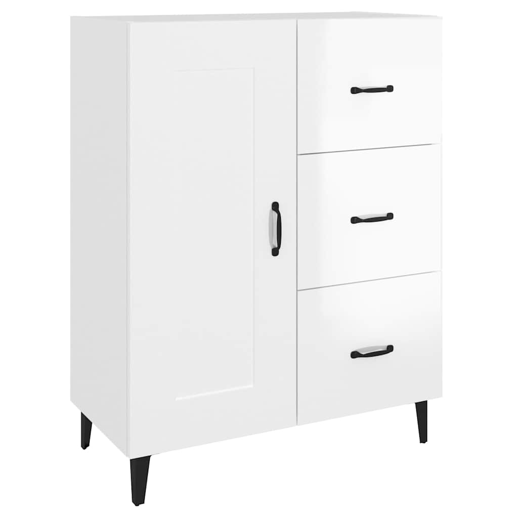 Komoda sjajna bijela 69,5x34x90 cm od konstruiranog drva