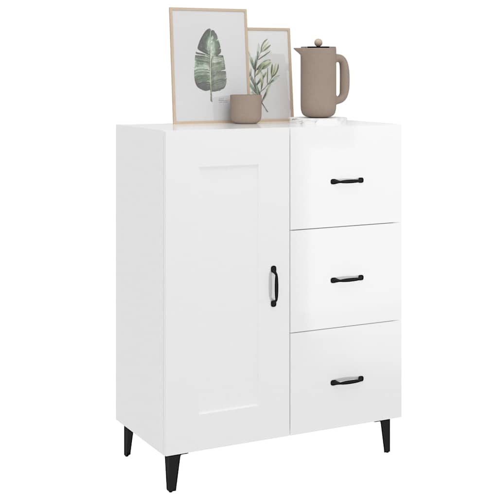 Komoda sjajna bijela 69,5x34x90 cm od konstruiranog drva