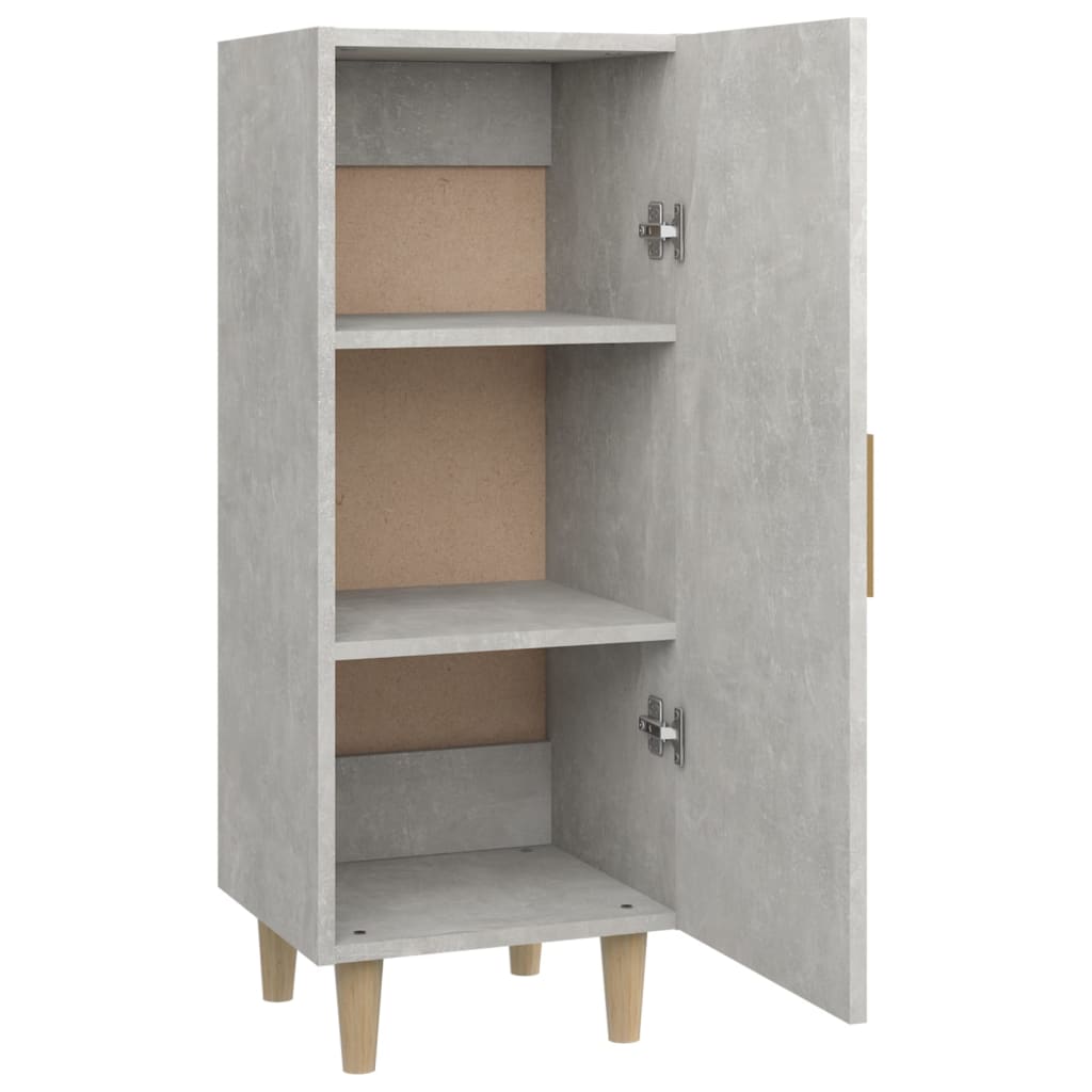 Komoda siva boja betona 34,5x34x90 cm od konstruiranog drva