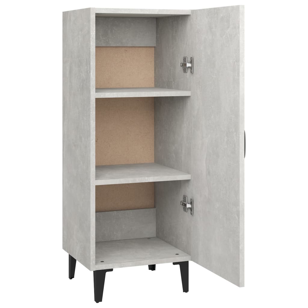 Komoda siva boja betona 34,5x34x90 cm od konstruiranog drva