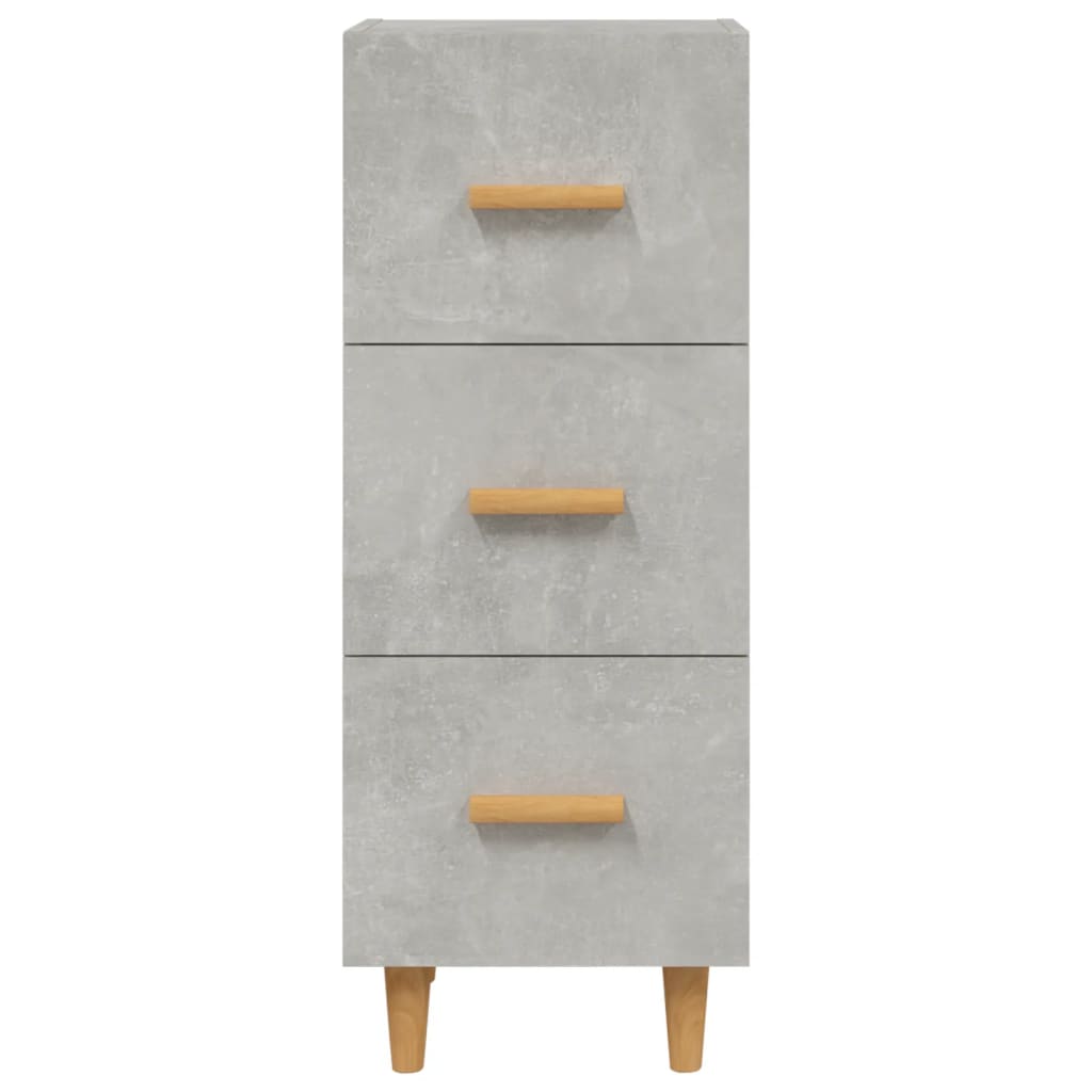 Komoda siva boja betona 34,5x34x90 cm od konstruiranog drva