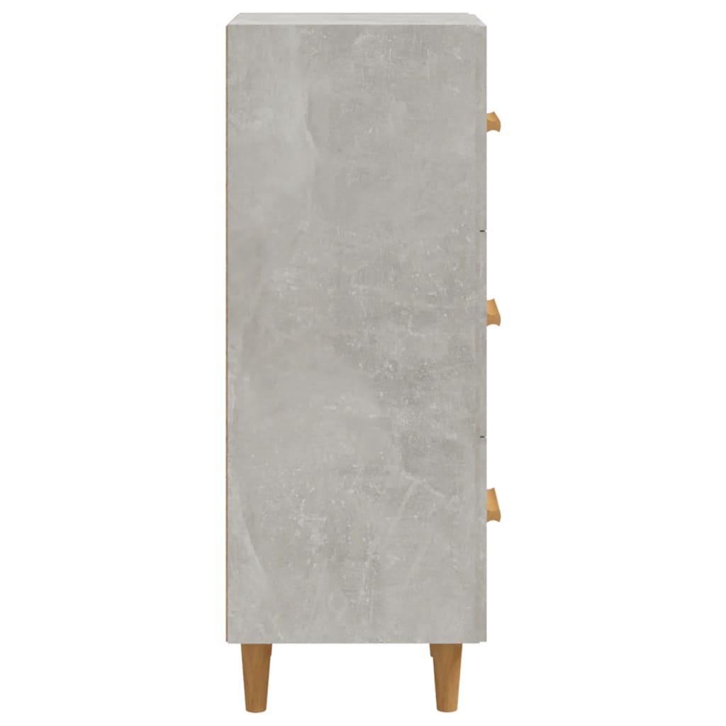 Komoda siva boja betona 34,5x34x90 cm od konstruiranog drva